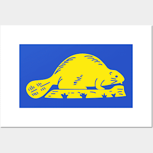 Flag of Oregon - Just The Beaver Posters and Art